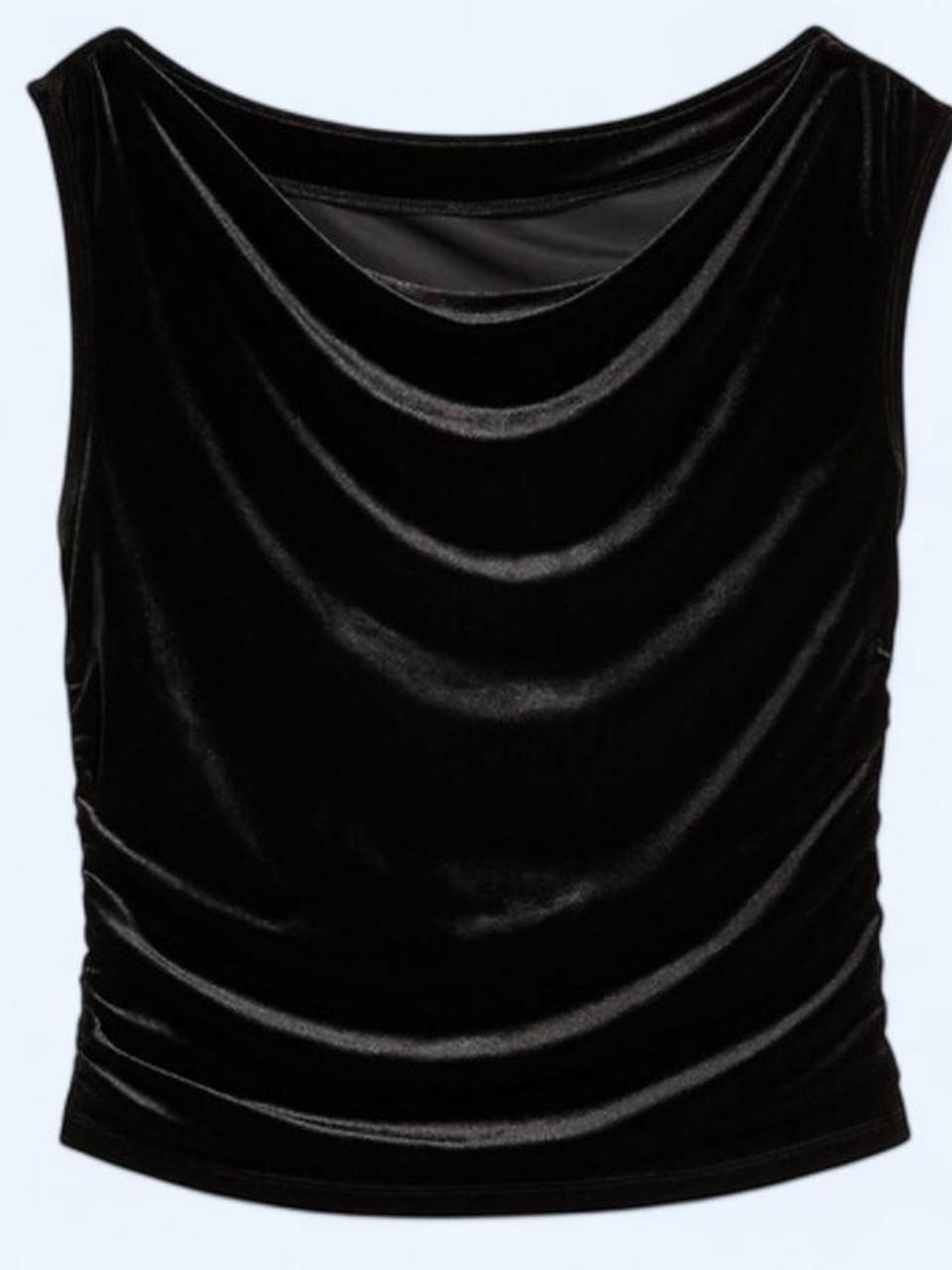 Old Navy Black Velvet Drape Neck Tank Top NEVER WORN